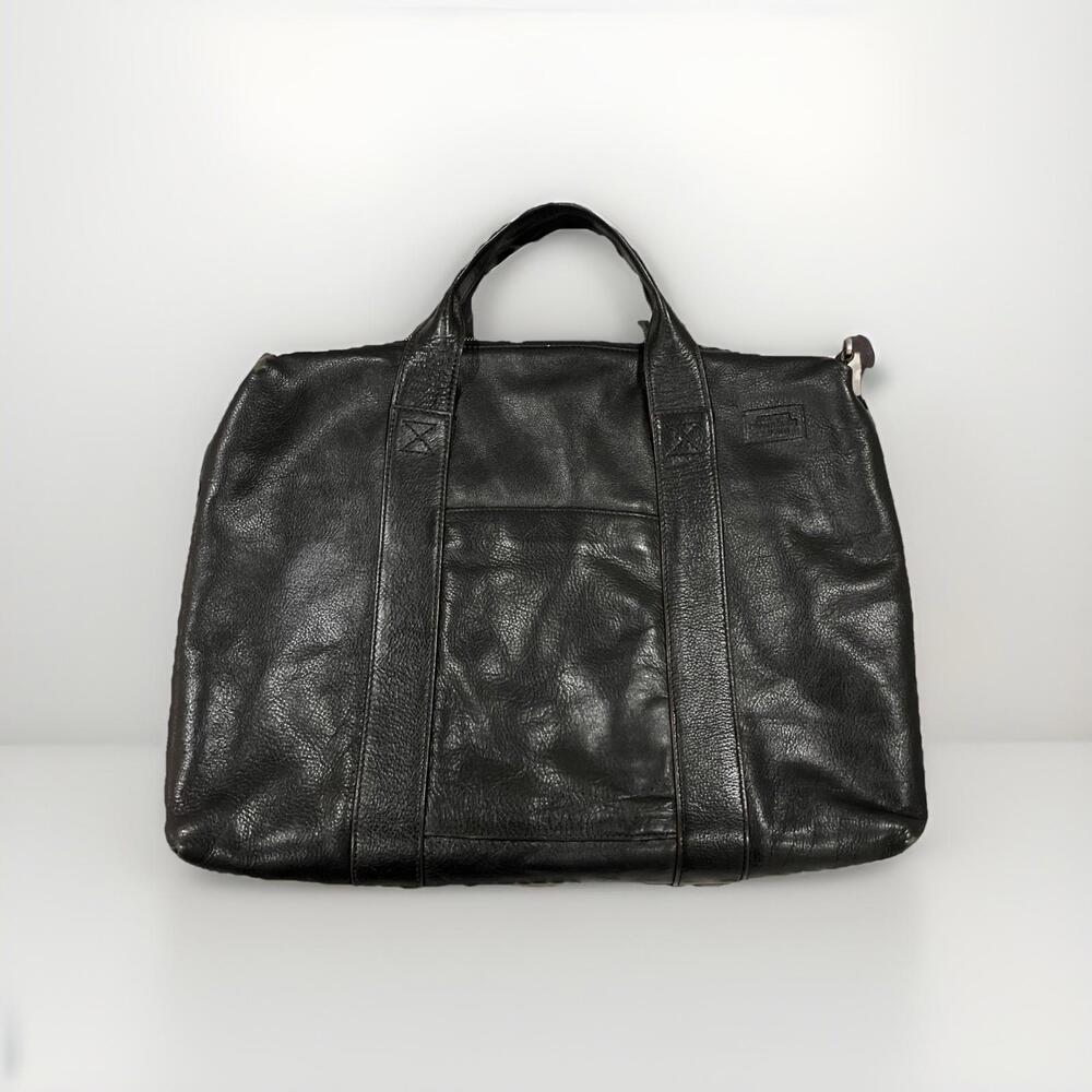 JACK SPADE MENS LEATHER TRAVEL LAPTOP COMPUTER BAG BLACK RP ~$600